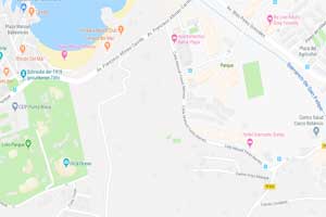 Plano de ubicación de los establecimientos hoteleros próximos al Loro Parque